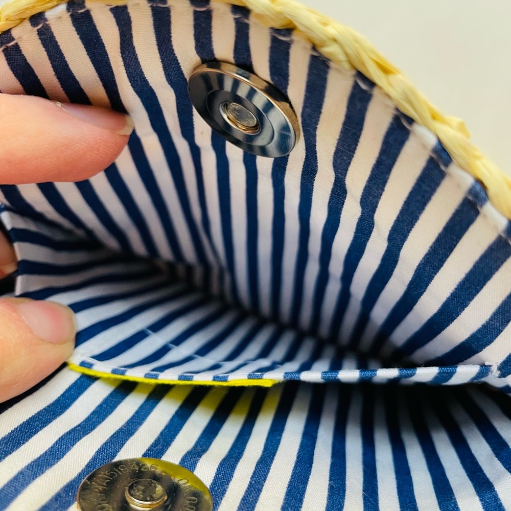 Roller Rabbit Lango Raffia Round Crossbody Bag - Picture 8 of 9